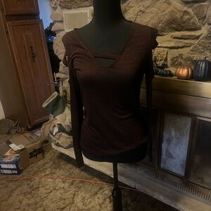 Rock & Republic burgundy Long Sleeve Tee